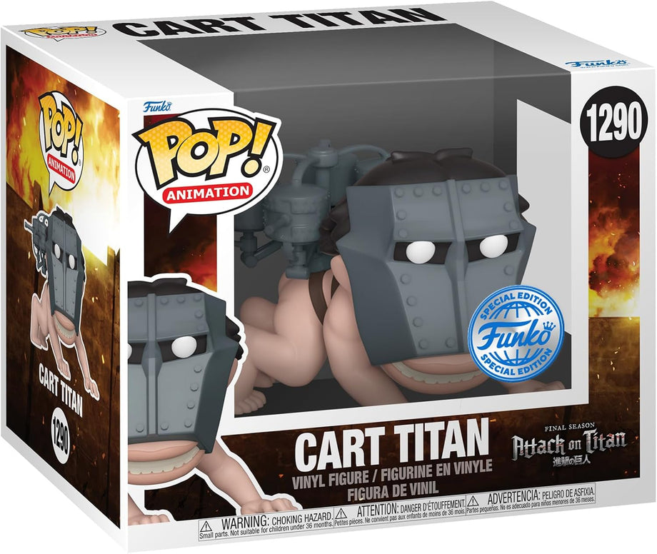 POP! Süper: Attack On Titan, Cart Titan Figürü, 15 cm Vinil Koleksiyon Oyuncağı