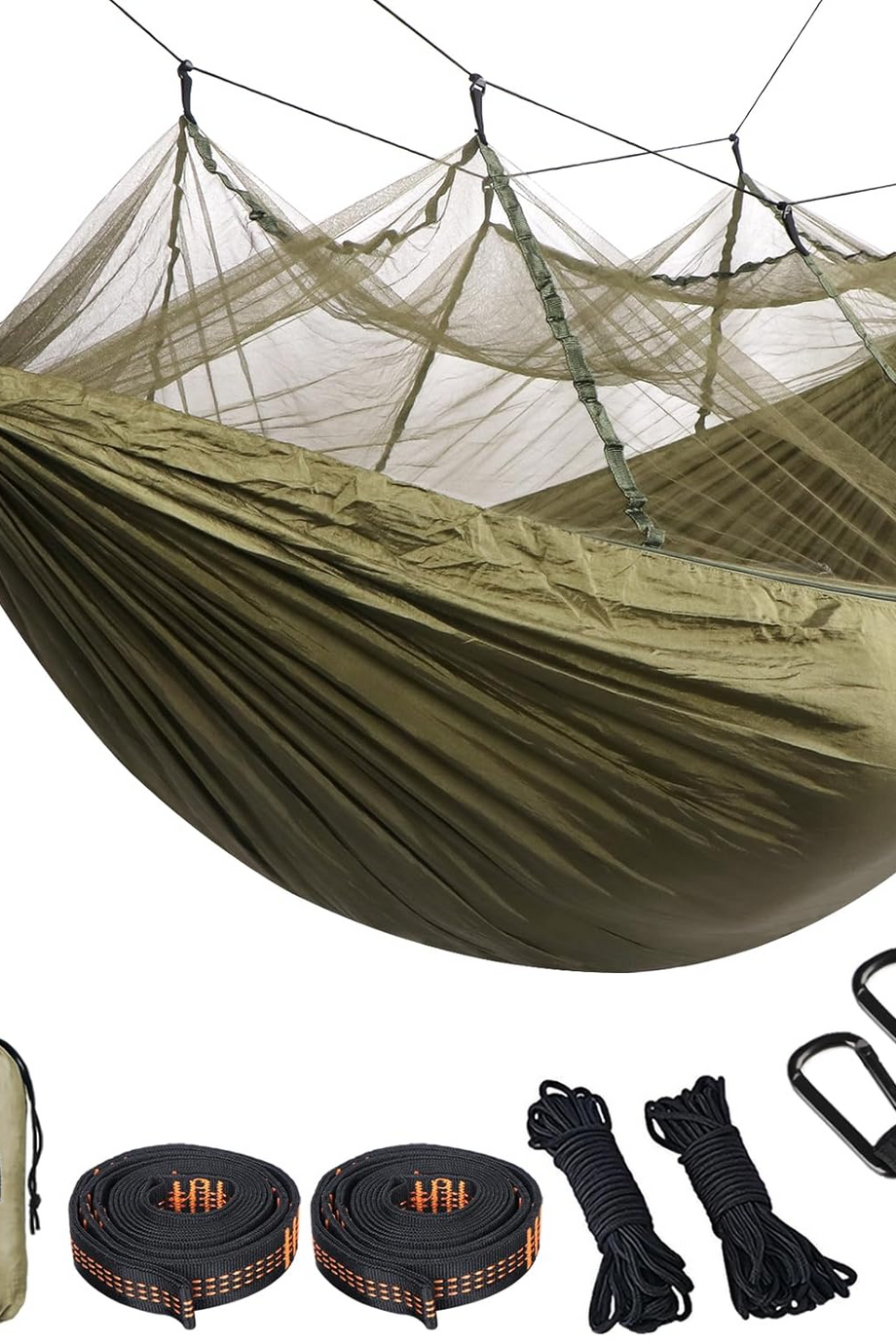 Ultra Hafif Askeri Kamp Hamak Sivrisinek Ağı 275x140 cm 300 kg Taşıma Kapasiteli