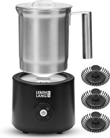 2'si 1 Arada Elektrikli Süt Köpürtücü & Kakao Makinesi, 250 ml, 4 Mod, 2 Yedek Çırpıcı