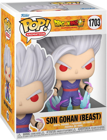 Pop! DBSSH: Gohan UI (Karanlıkta Parlayan) Dragon Ball Super Super Hero Figürü