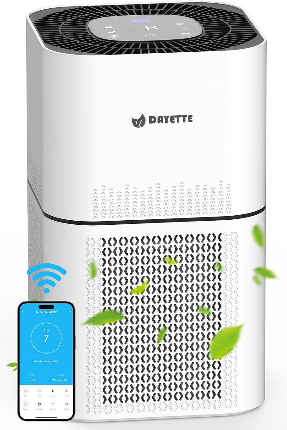 Akıllı Hava Temizleyici HEPA Filtreli, Wi-Fi Uyumlu, 120 ㎡, Alerji ve Evcil Hayvan İçin