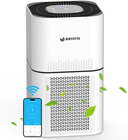 Akıllı Hava Temizleyici HEPA Filtreli, Wi-Fi Uyumlu, 120 ㎡, Alerji ve Evcil Hayvan İçin