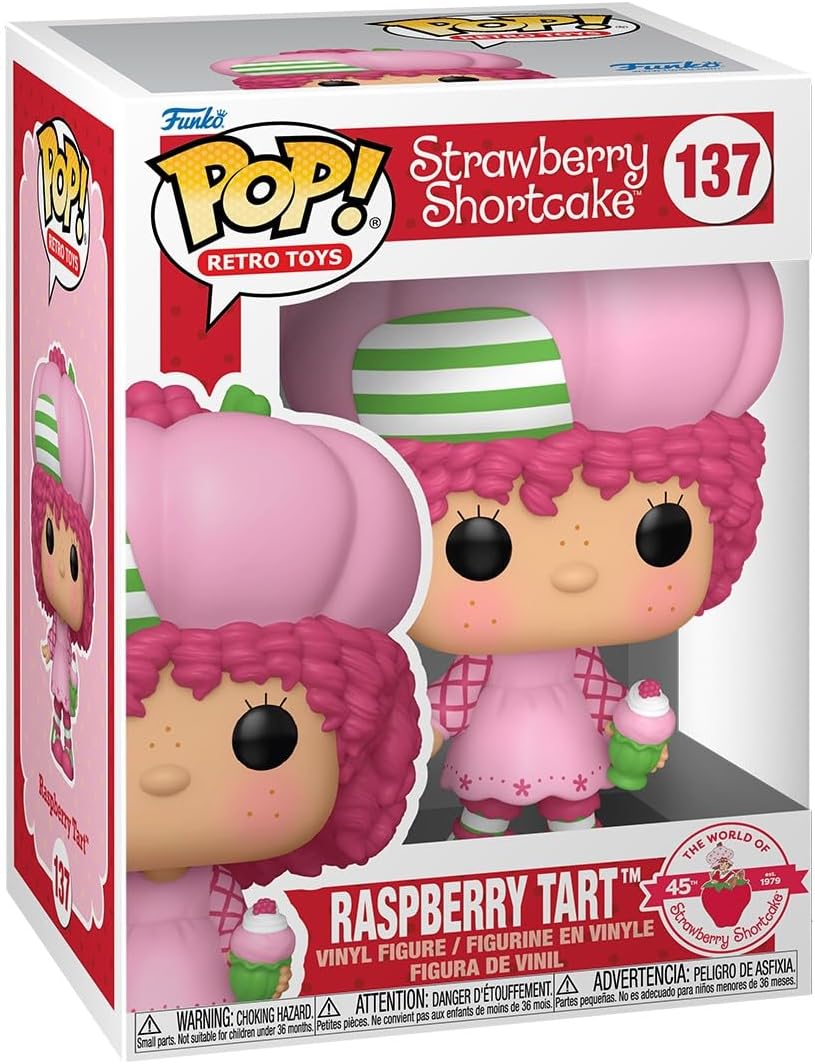 Pop! Retro Toys: Strawberry Shortcake Raspberry Tart 9,5 cm, Resmi Vinil Koleksiyon Figürü