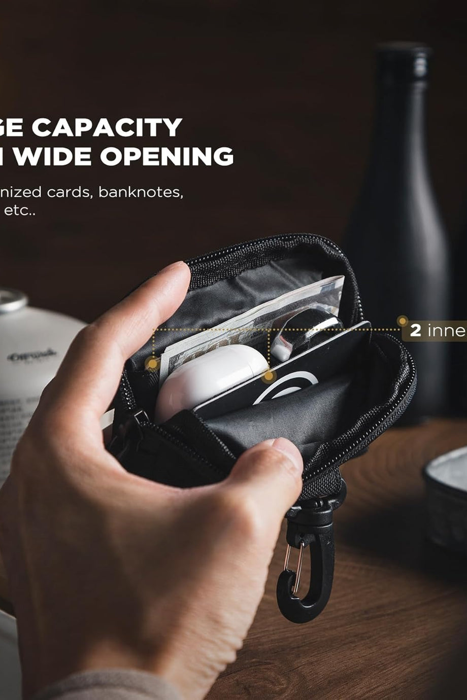 Oxford Kumaş RFID Korumalı Kartlık Klipsli Su Geçirmez Erkek Kadın Cüzdan