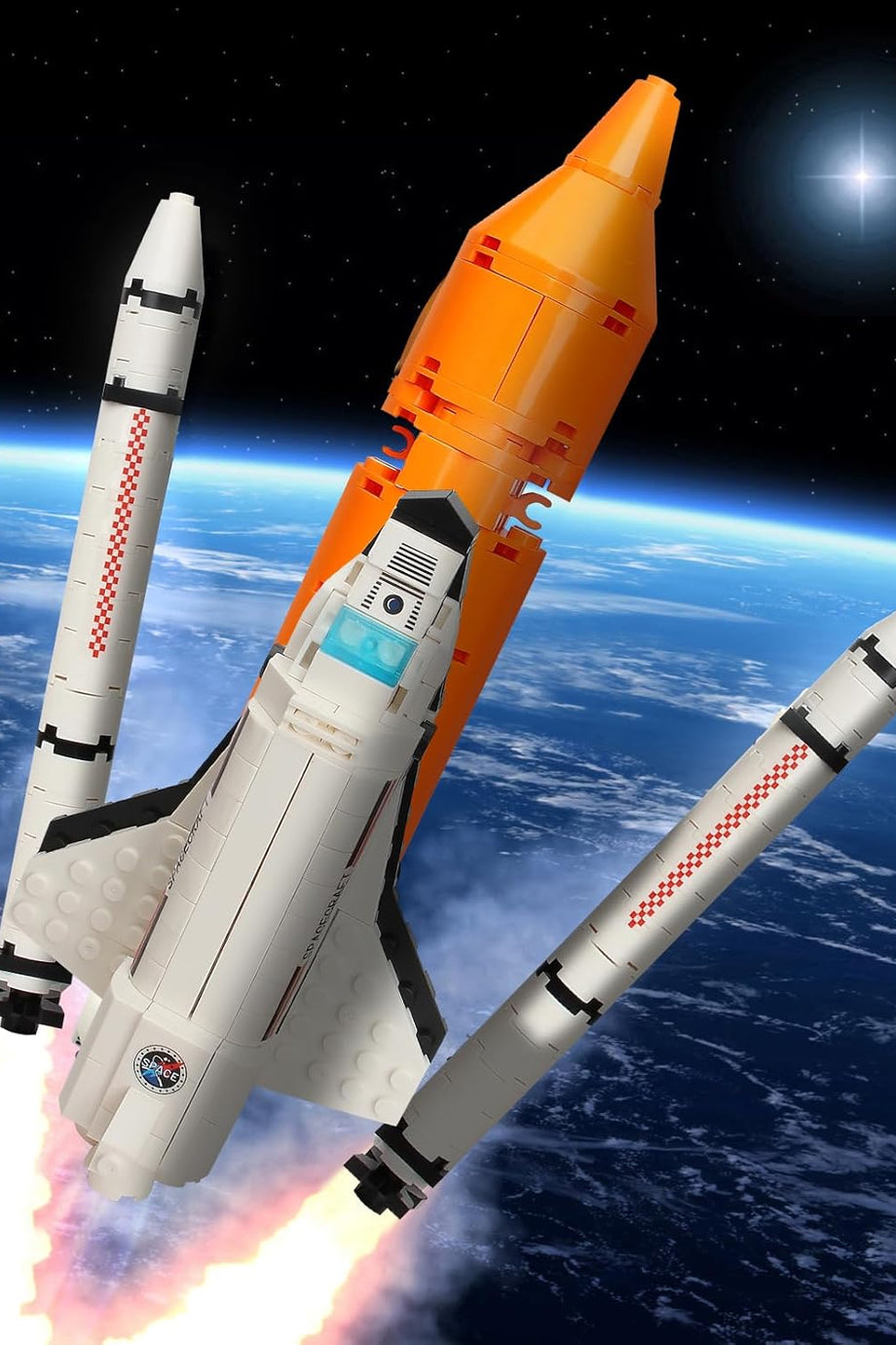 Uzay Araştırmaları Mekiği Yapım Oyuncağı, 1008 Parça Roket Seti, 6+ Yaş