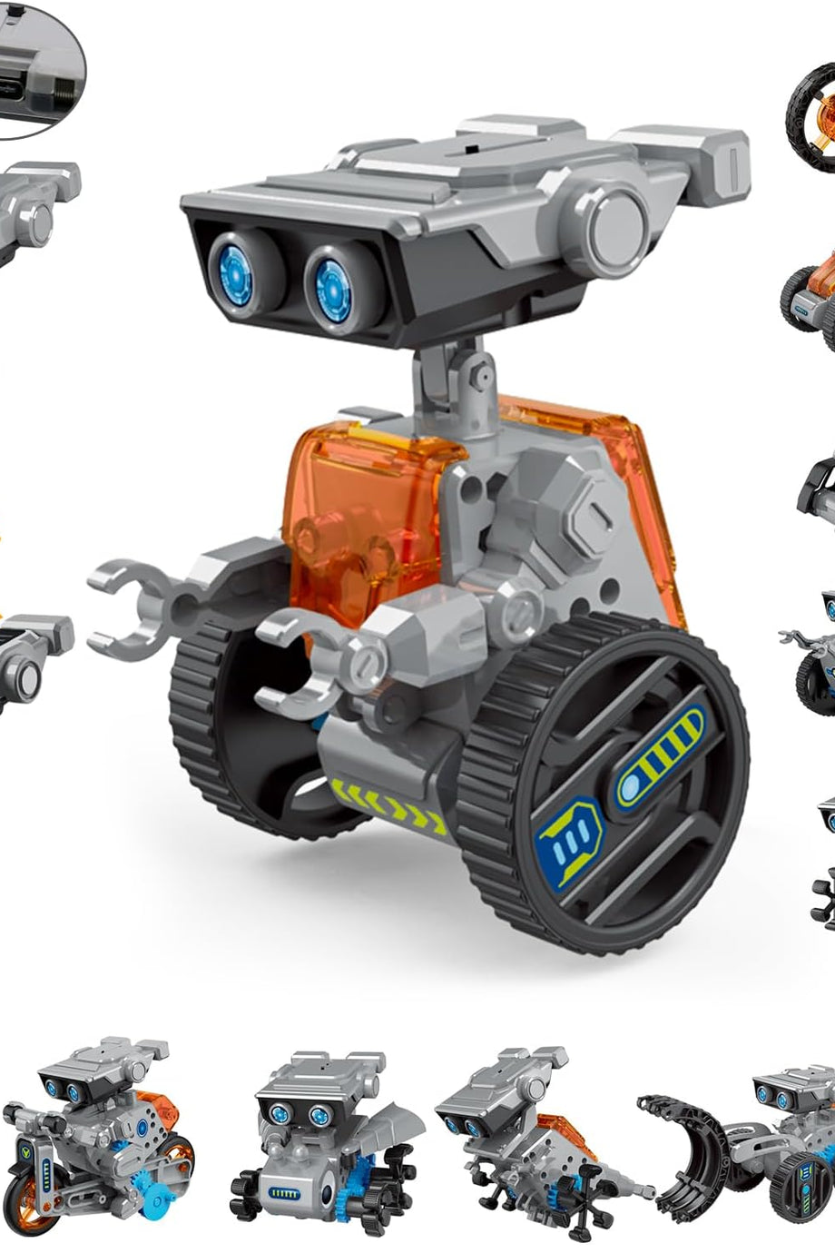 Güneş Enerjili Robot, 12'si 1 Arada STEM Oyuncağı, 8-12 Yaş Arası Çocuklar İçin