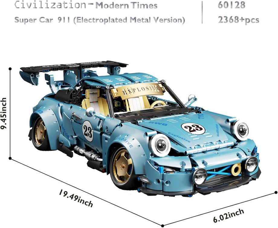 Technic Araba Seti, 1:8 Ölçekli Spor Araba Modeli, Yetişkin ve Çocuklar İçin
