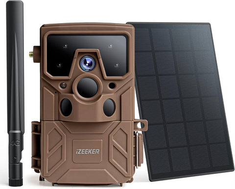 4G LTE Solar Vahşi Yaşam Kamerası, 2K 14 MP, 940 nm Görünmez LED, Uygulama Kontrollü