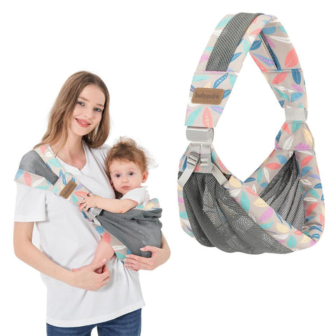 Ayarlanabilir Ergonomik Bebek Sling Taşıyıcı Nefes Alabilir, Tek Omuzda Taşınabilir