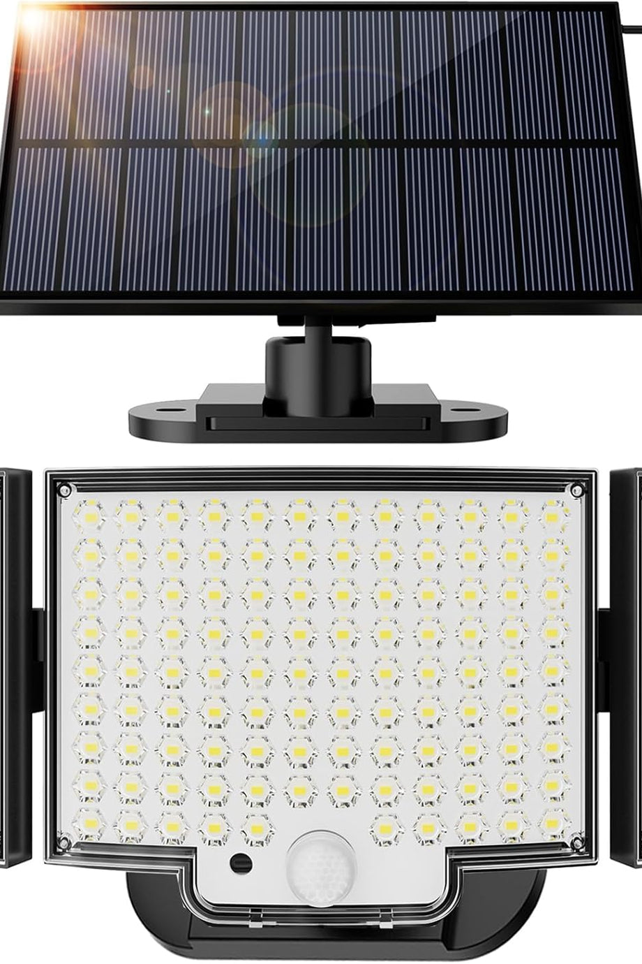 12 LED Güneş Enerjili Hareket Sensörlü Işık, IP65, 3 Modlu, 340° Aydınlatma
