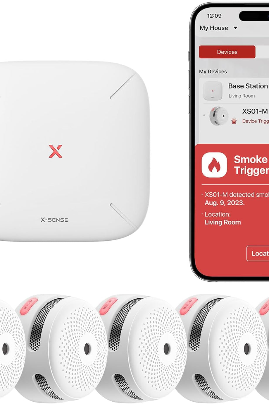 Baz İstasyonu ile X-Sense Akıllı Duman Dedektörleri