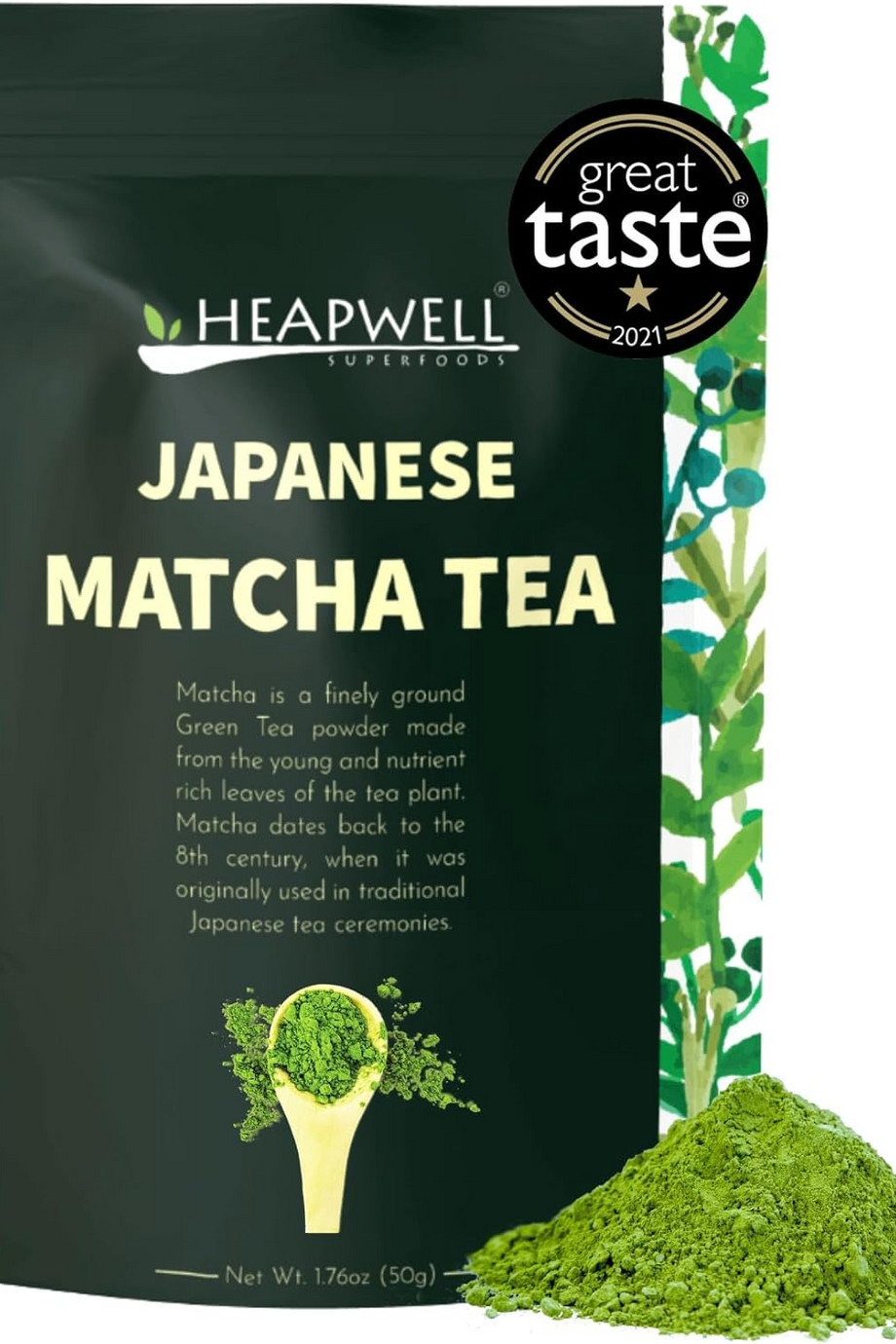 Premium Japon Matcha Çayı 50g Shizuoka Menşeli, 1. Hasat, Ödüllü ve Saf Toz Çay