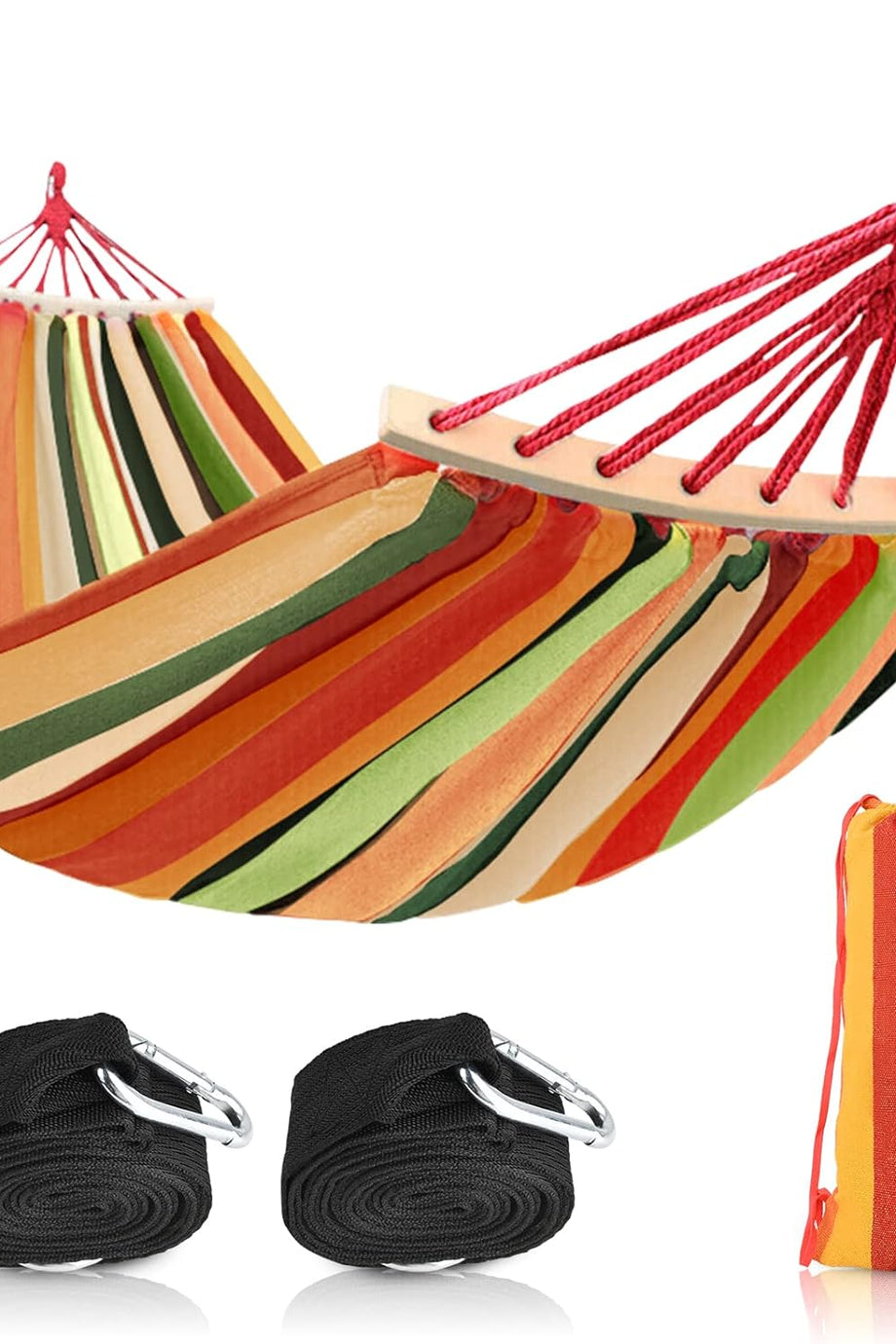 Renkli Kamp Hamağı, Asma Kirişli, Taşınabilir, 300 kg Taşıma Kapasiteli