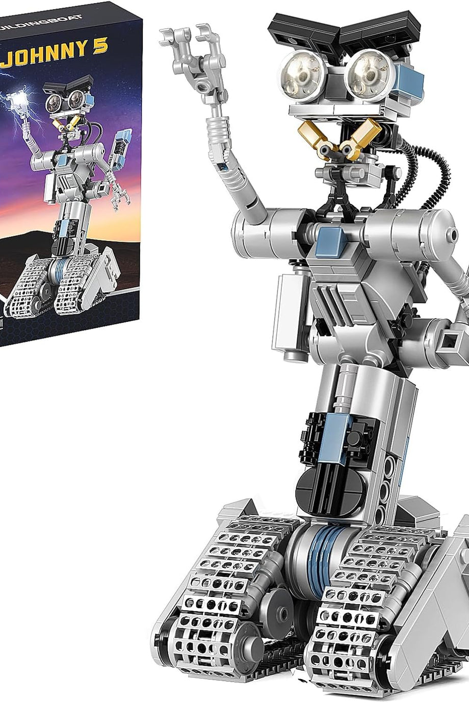 Robot Yapım Seti, Johnny 5 Mecha Modeli, 386 Parça, 6 Yaş ve Üzeri STEM Eğitimi, Harika Hediye