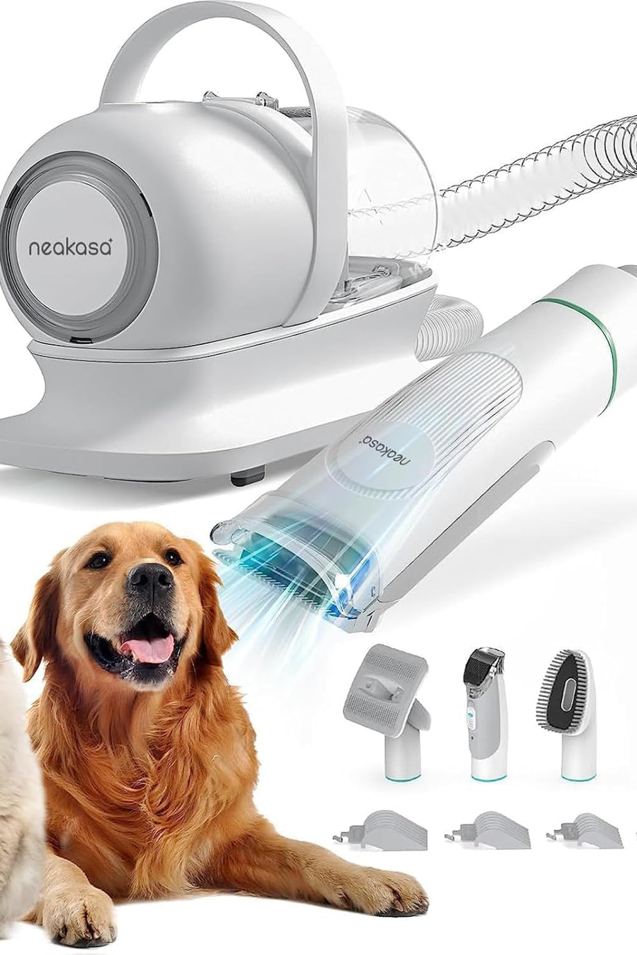 Neakasa P1 Pro Köpek Tıraş Makinesi, Vakumlu Evcil Hayvan Bakım Seti