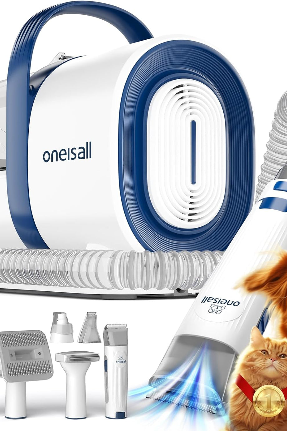 Vakumlu Temizleyicili Köpek Tıraş Makinesi, 12000 Pa Süper Emiş