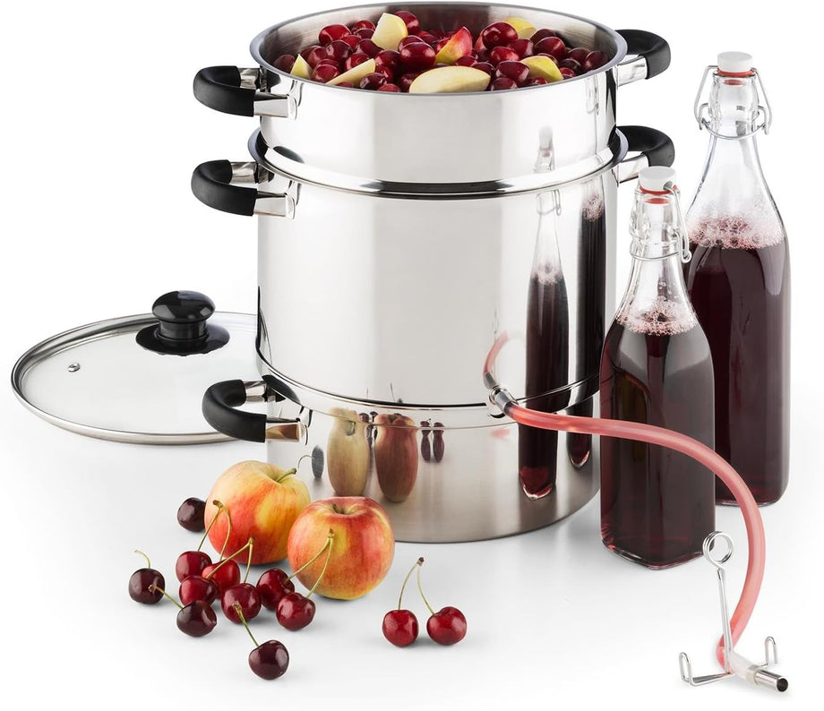 Applebee Buharlı Meyve Sıkacağı – 8L, 1500W, Paslanmaz Çelik, Elektrikli