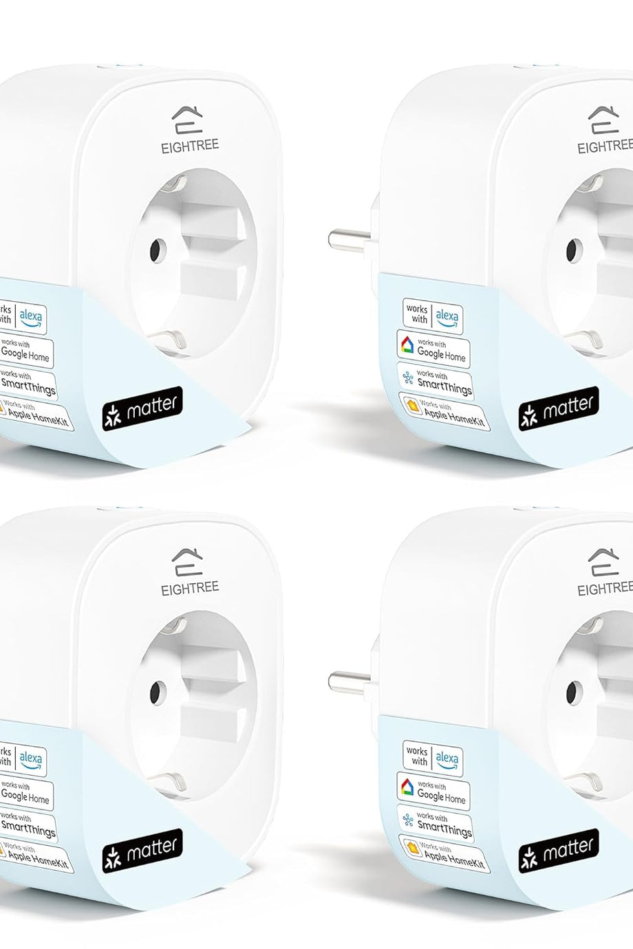 Matter Sertifikalı Akıllı Wi-Fi Priz, 16A, Zaman Planlama ve Uzaktan Erişim