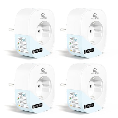 Matter Sertifikalı Akıllı Wi-Fi Priz, 16A, Zaman Planlama ve Uzaktan Erişim