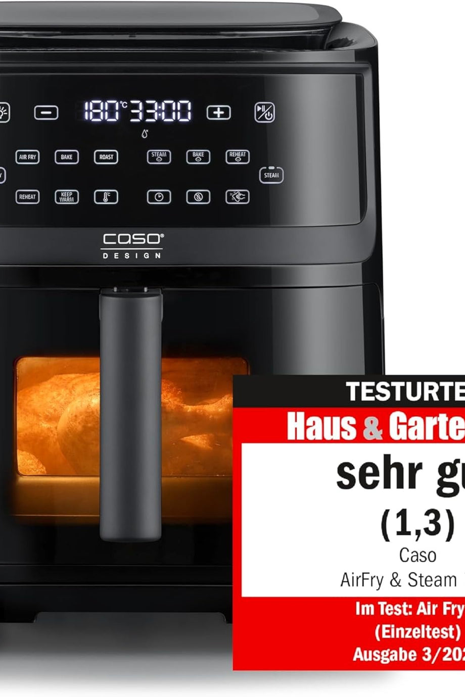AirFry Steam 700 Yağsız Fritöz ve Buharlı Pişirici 7L XXL Sepet Cam Pencereli