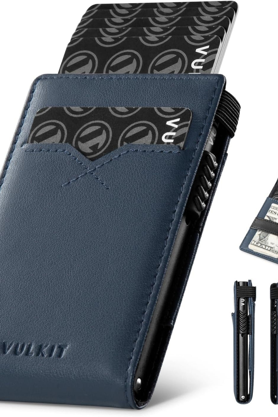 RFID Korumalı Pop Up Slim Cüzdan 8 Kartlık Deri Kartlık ID Pencereli