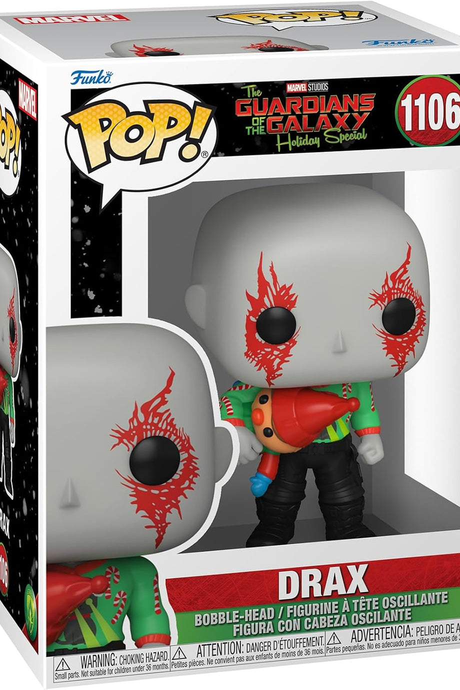 Pop! Marvel: Galaksinin Koruyucuları Tatil Özel, Drax, 9,5 cm Koleksiyonluk Vinil Figür