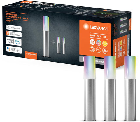 Akıllı RGB LED Bahçe Lambası 3'lü Set, WiFi, Alexa & Google Uyumlu, Dış Mekan Işığı