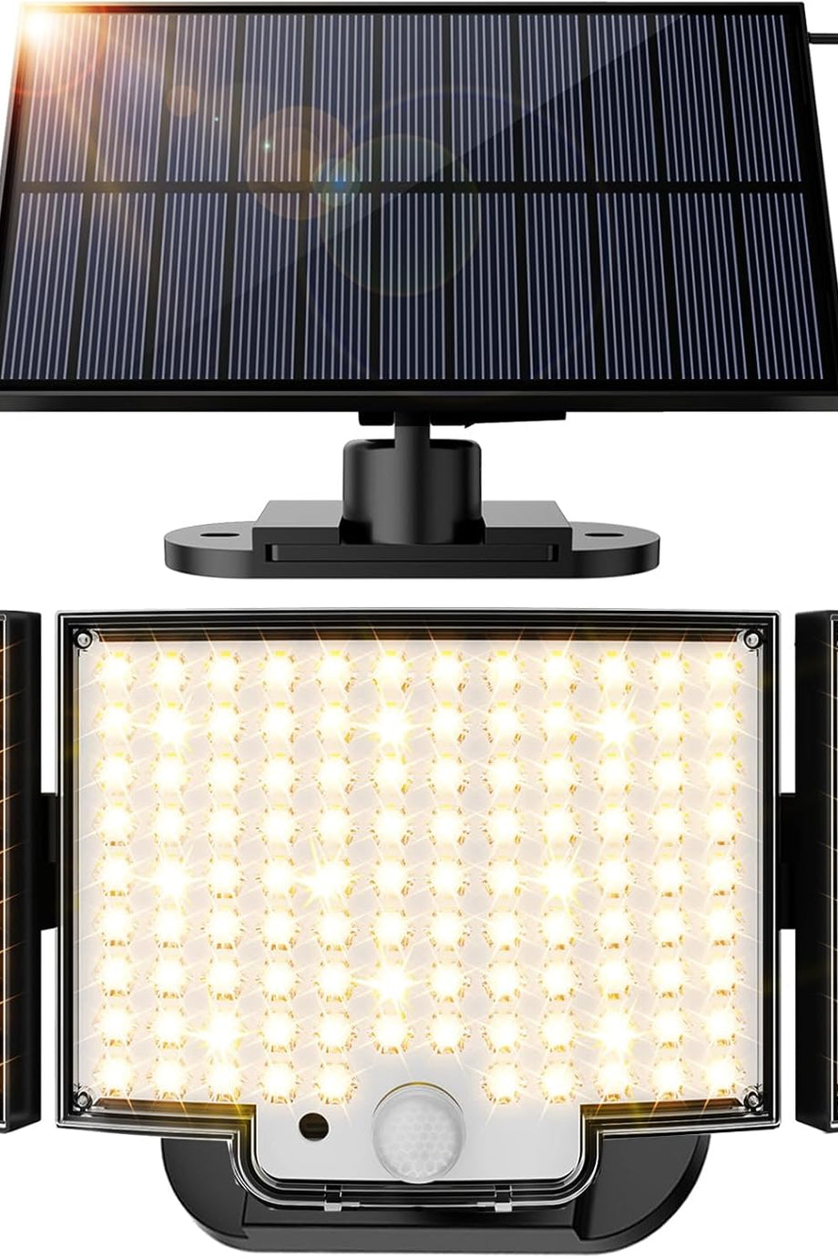 12 LED Güneş Enerjili Hareket Sensörlü Işık, IP65, 3 Modlu, 340° Aydınlatma, Sıcak Işık