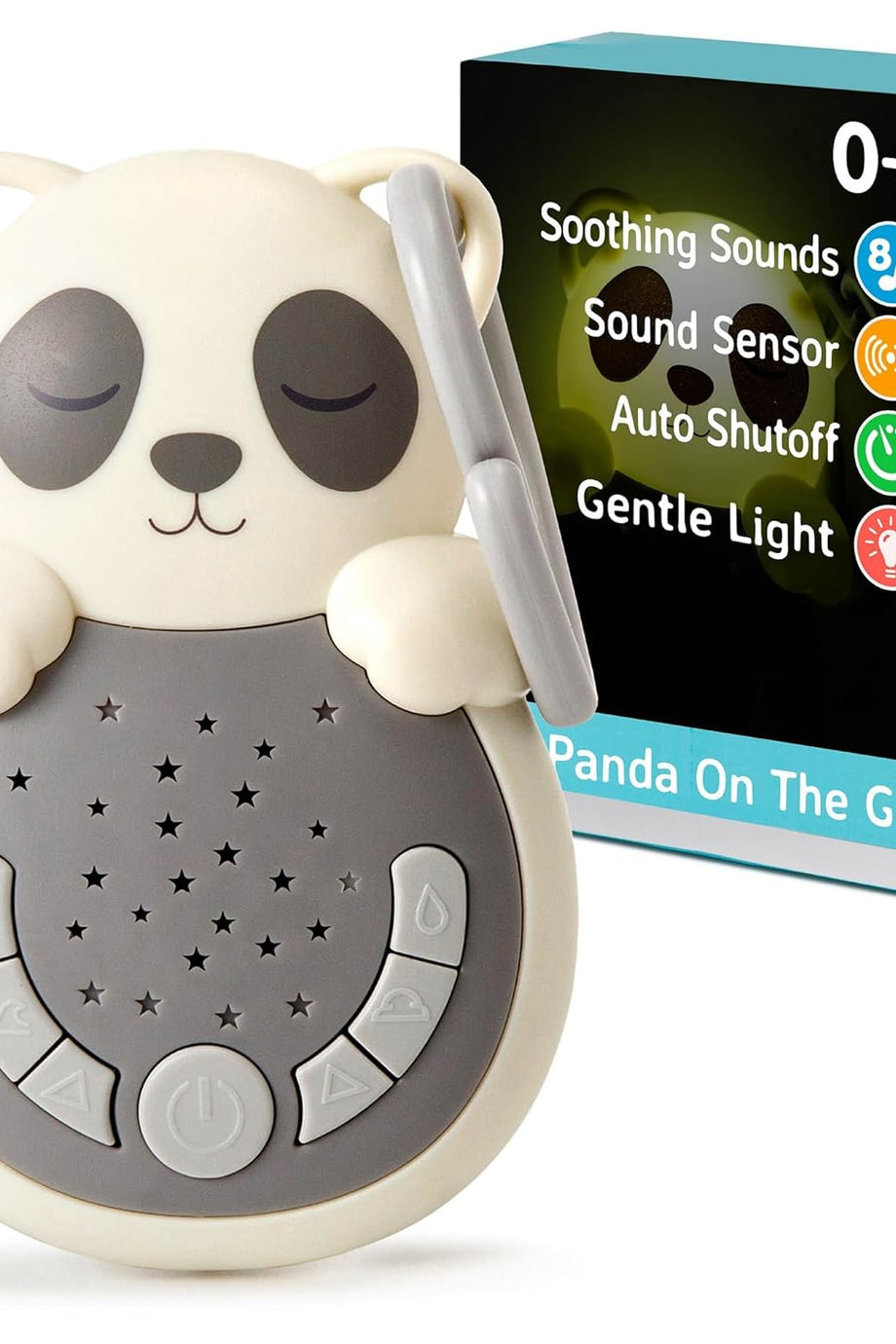Sweet Dreamz Panda, Işıklı Ses Makinesi, 8 Rahatlatıcı Ses, Akıllı Sensörlü
