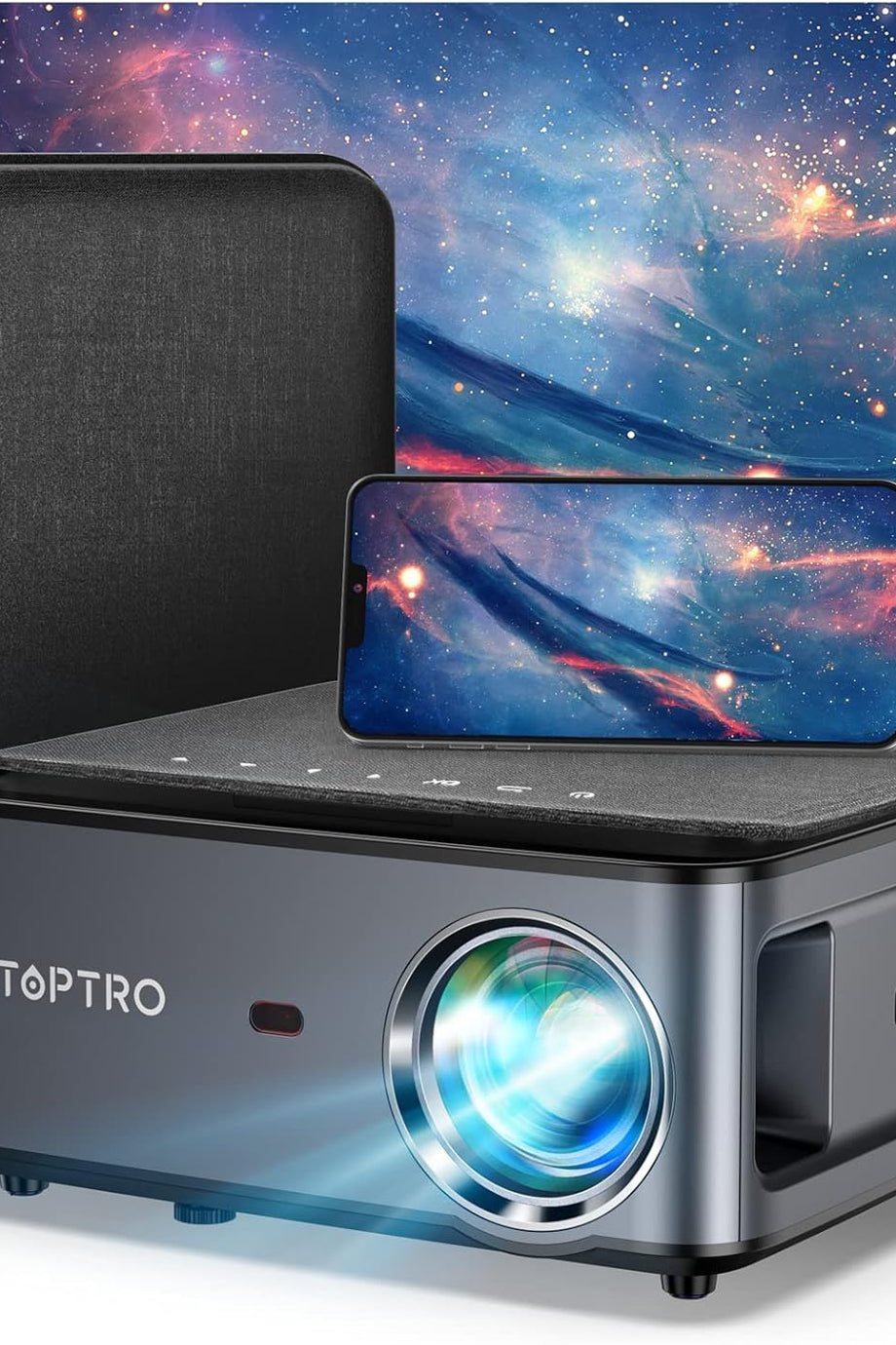 Full HD 5G WiFi Bluetooth Video Projektör,25000 Lumen ile Ev Sineması