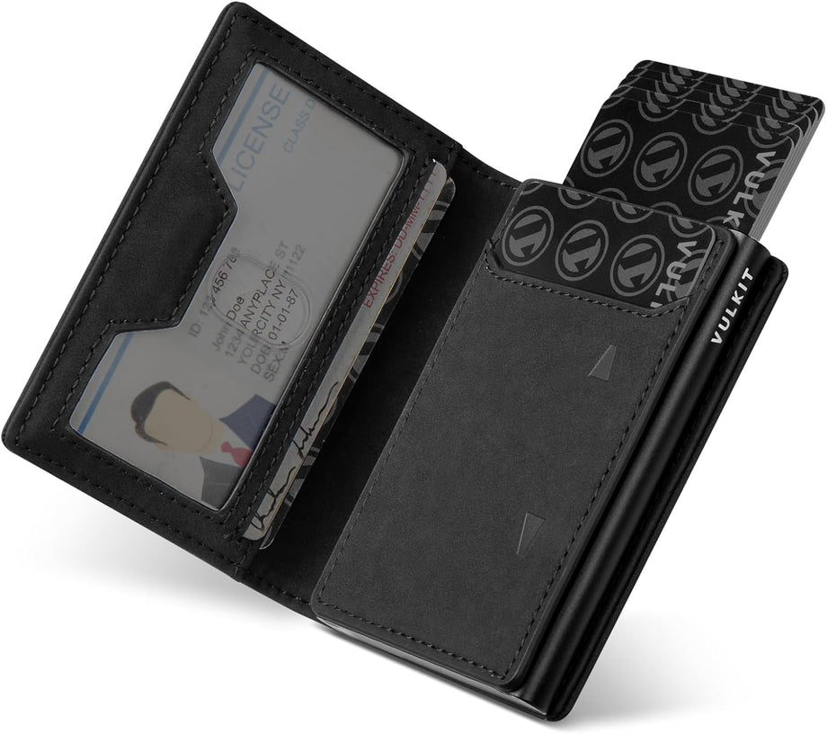 İnce Deri Cüzdan, RFID/NFC Korumalı, Kimlik Pencereli