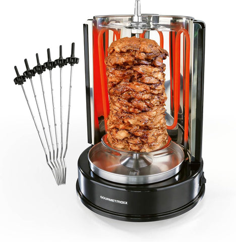 Stand Döner Izgarası, Elektrikli, Paslanmaz Çelik, 360° Dönüş, Kebap & Tavuk İçin