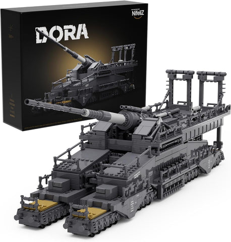 Dora Demiryolu Topu Model Seti, 2355 Parça, WW2 Alman Ağır Top Koleksiyonu, Yetişkinler İçin