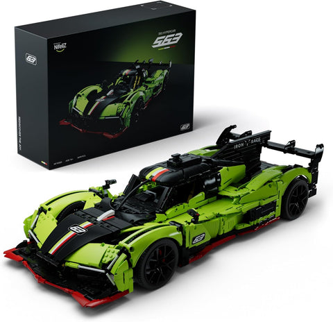 Hypercar Yapı Seti, 1:8 Ölçekli Koleksiyon Arabası, 3699 Parça