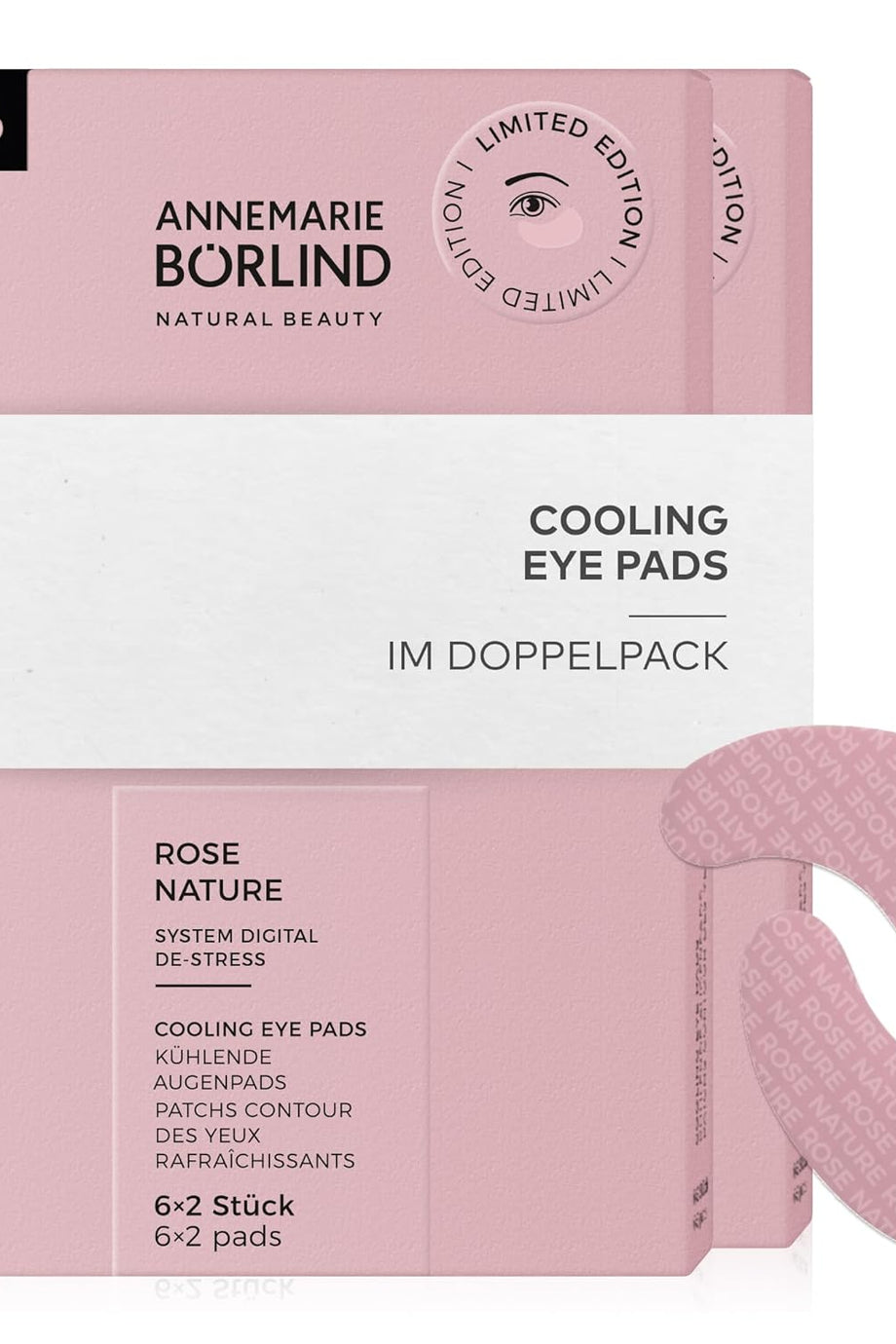 Rose Natural Göz Pedleri (6 x 2 Adet) Canlandırıcı, Serinletici Etki, Vegan