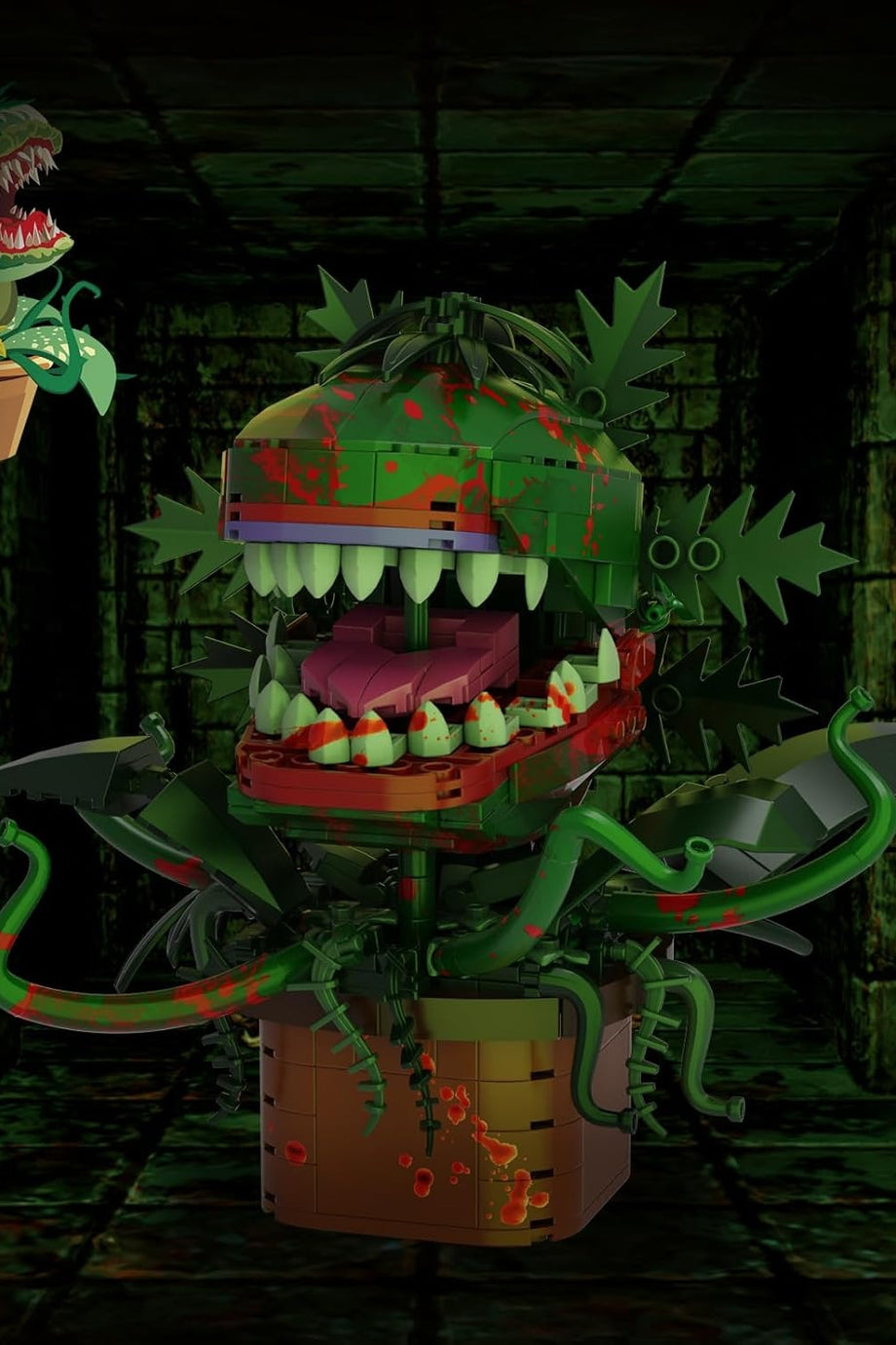 Cannibal Flower Monster Yapım Blokları, 471 Parça, Zorlu Montaj ve Eşsiz Tasarım