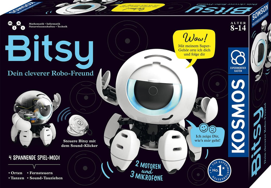 621094 Bitsy Akıllı Robot Arkadaş, Sesle Kontrol Edilen Robot, Çocuklar İçin Deney Seti 8-12 Yaş