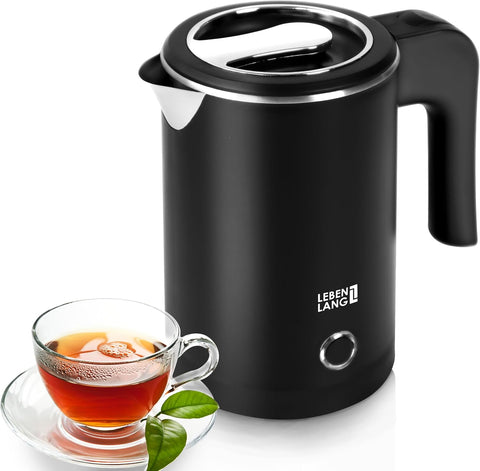 Seyahat Su Isıtıcısı, Paslanmaz Çelik, 0,5 Litre, 600W, Enerji Verimli Mini Kettle