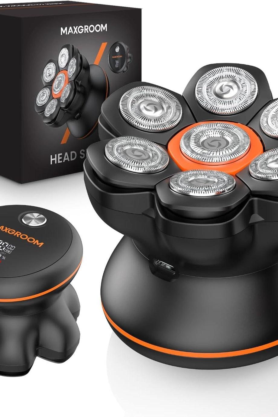 Erkekler İçin 7D Esnek Kafalı Tıraş Makinesi, Su Geçirmez, Manyetik Başlık, Uzun Pil Ömrü