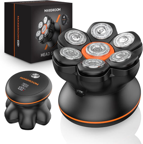 Erkekler İçin 7D Esnek Kafalı Tıraş Makinesi, Su Geçirmez, Manyetik Başlık, Uzun Pil Ömrü