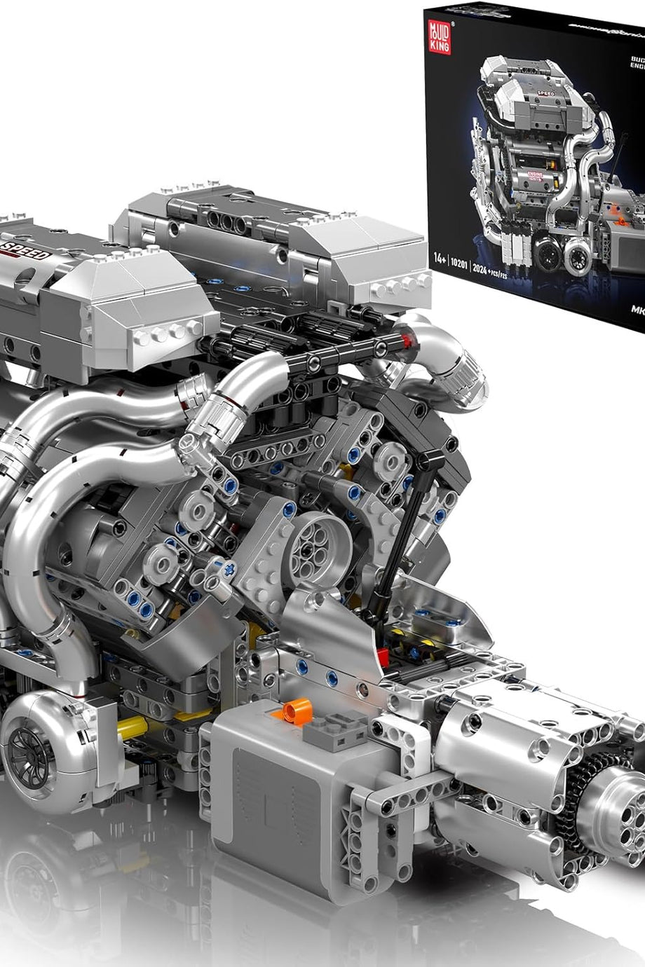 10201 W16 Motor Yapım Seti, 2250 Parça, 16 Silindirli Motor Modeli