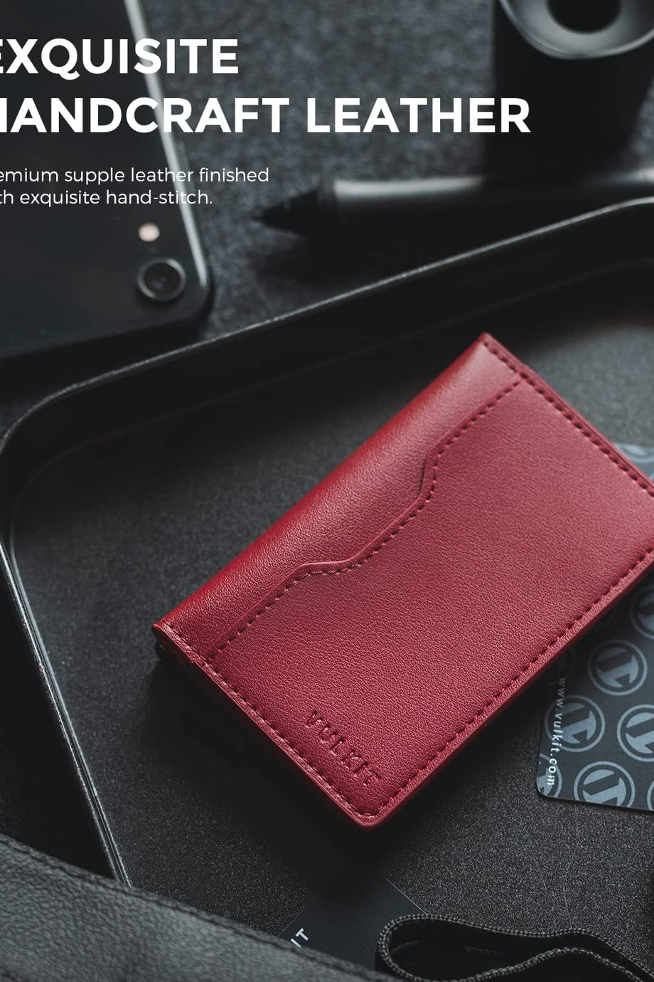 RFID Korumalı Erkek Deri Pop Up Metal Kartlık 7 Kartlık Kompakt Cüzdan