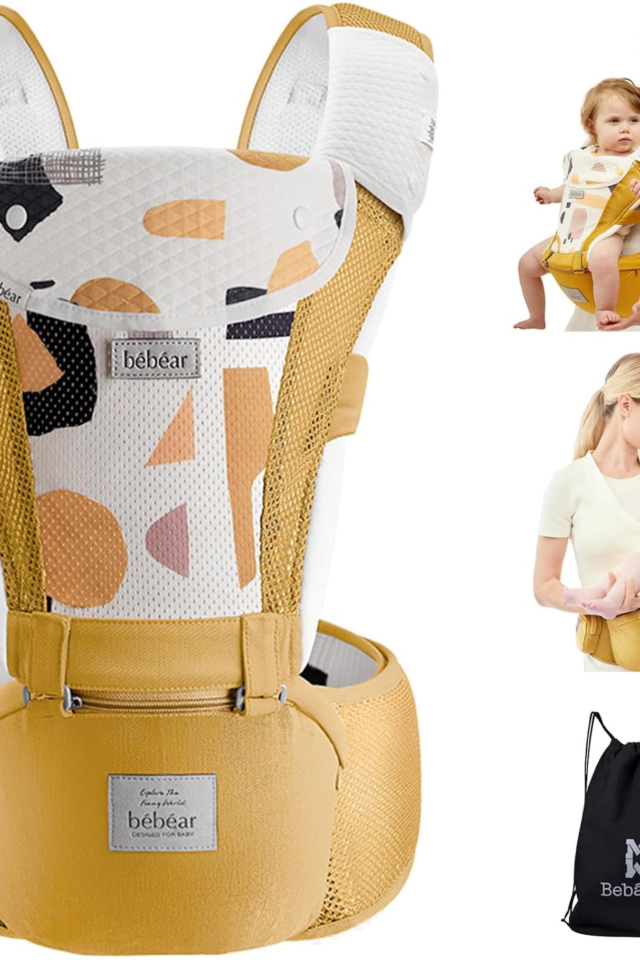 6'sı 1 Arada Ergonomik Bebek Taşıyıcı, Air Mesh, 0-36 Ay