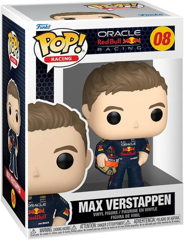 Pop! Racing: Max Verstappen mit Helmet, Red Bull Racing, Vinil Koleksiyon Figürü