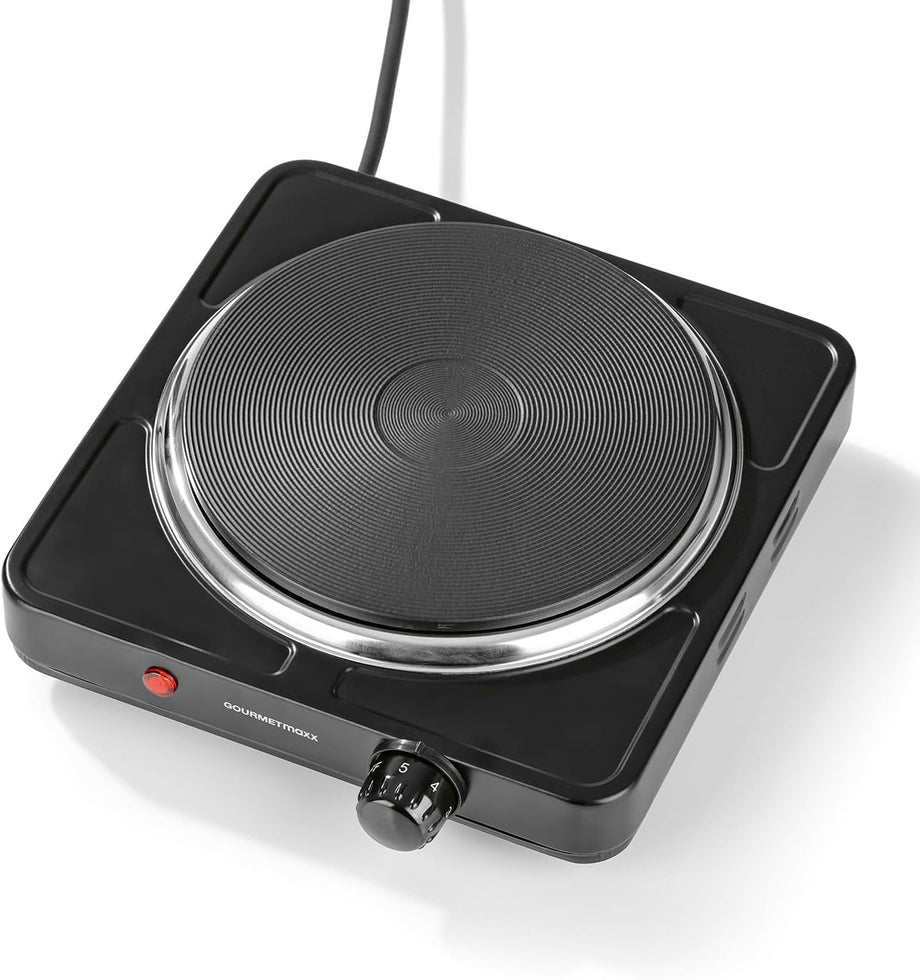 1500W Elektrikli Tekli Ocak, Termostat Kontrollü, Kompakt, 18,5 cm Çap