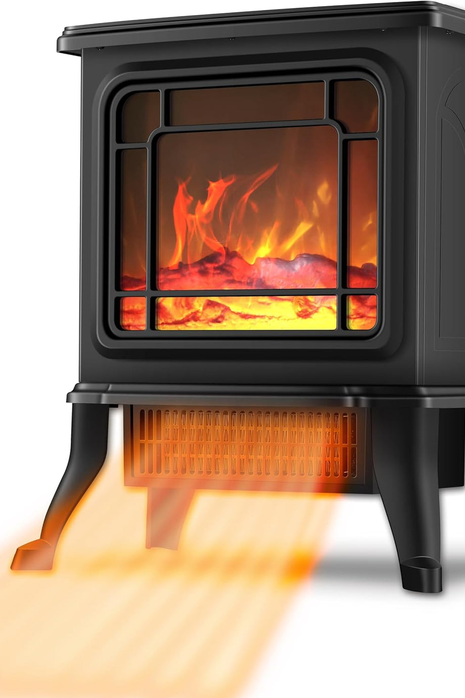 58 Cm Elektrikli Şömine Sobası 1800W, LED Alev Ayarı ve Taşınabilir Tasarım
