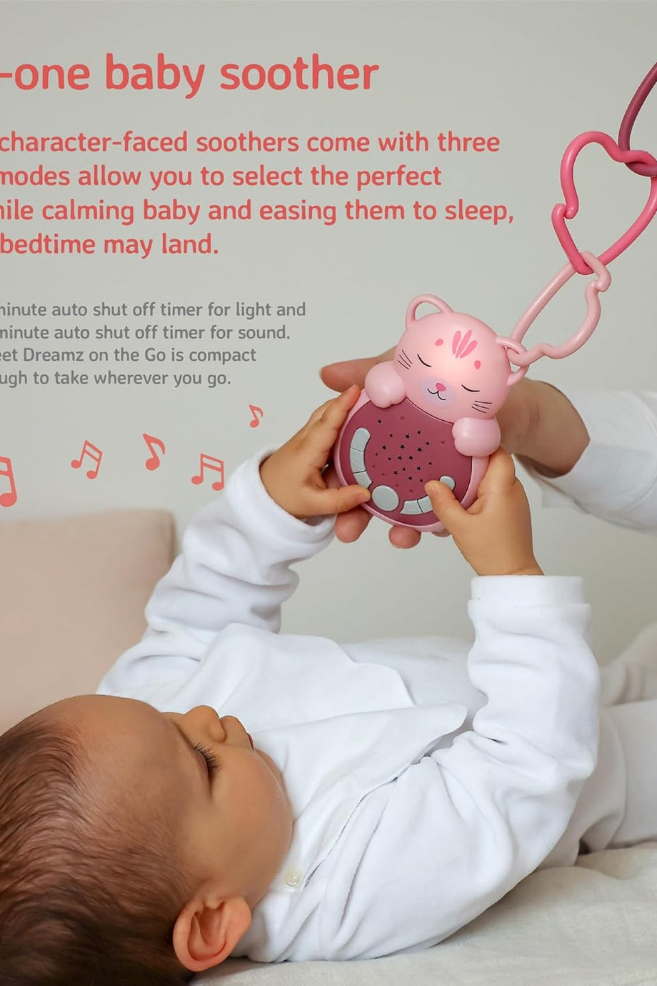 Sweet Dreamz Cat, 8 Sesli Bebek Ses Makinesi, Gece Lambası ve Akıllı Sensörlü