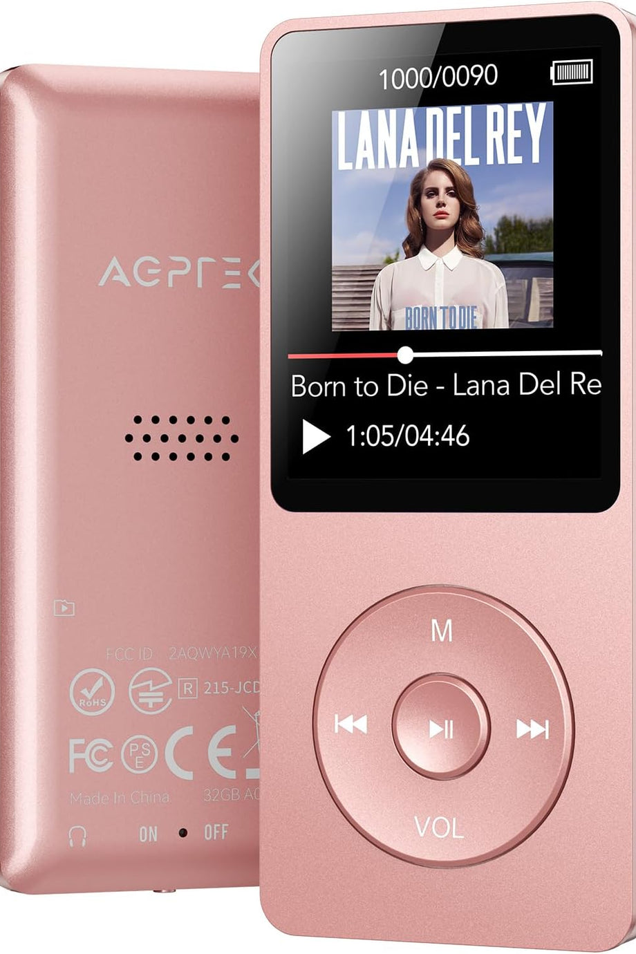 MP3 Çalar 32 GB Bluetooth 5.3, 1.8 İnç Ekran, 70 Saat Çalma Süresi
