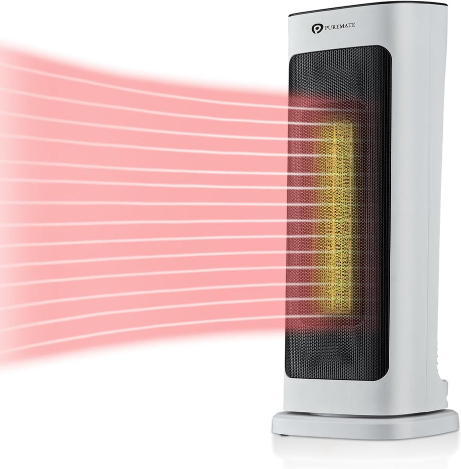 Seramik Kule Fanlı Isıtıcı, 2000W, 2 Isı Ayarı, Ayarlanabilir Termostat, Salınım, Devrilme ve Aşırı Isınma Korumalı