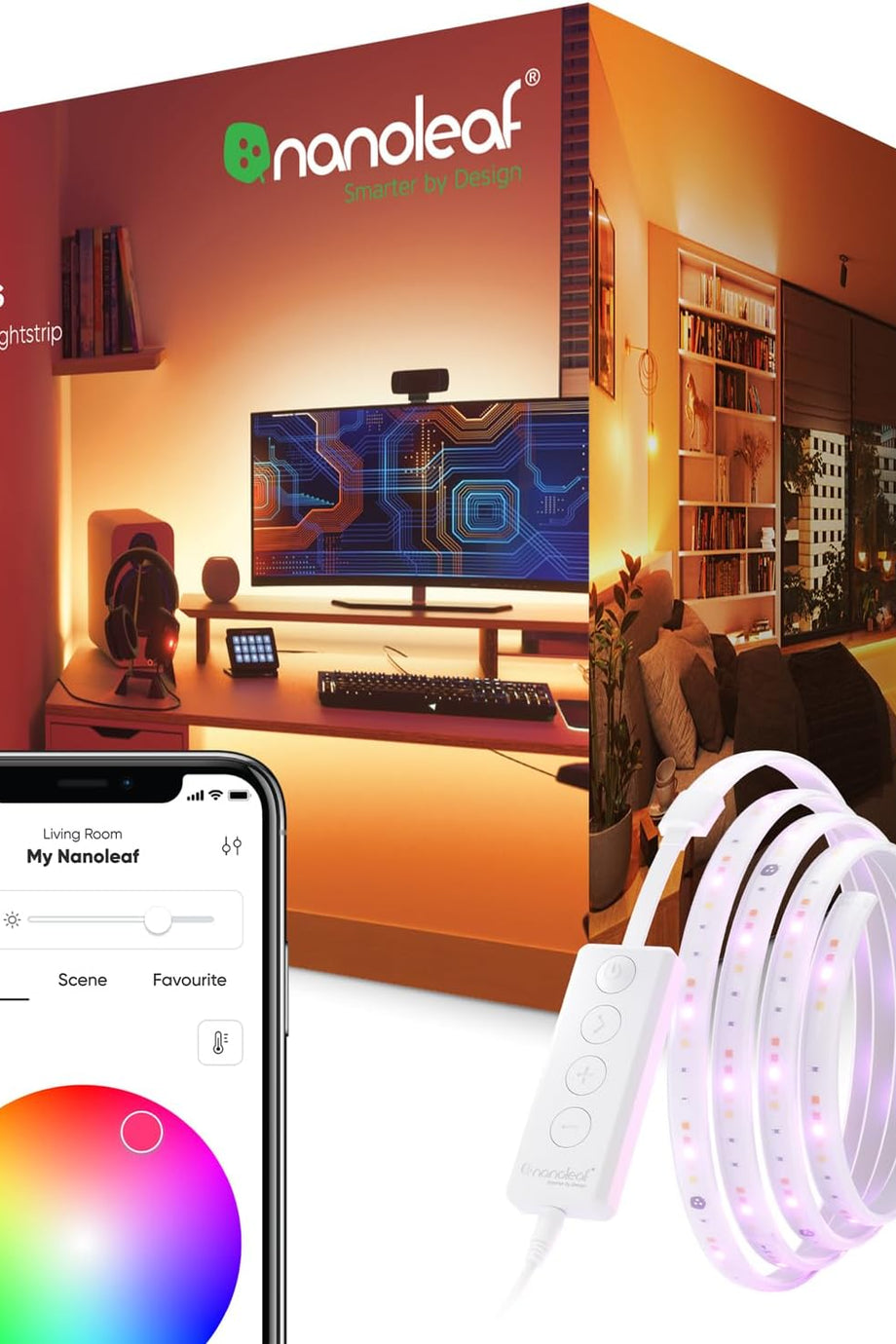 2 m Akıllı RGBW LED Şerit,Matter Over Thread, Bluetooth, 16 Milyon Renk Seçeneği